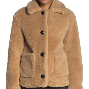 Philosophy Faux Fur Teddy Button Coat
